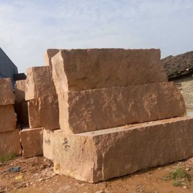 光澤紅荒料 紅色花崗巖供應