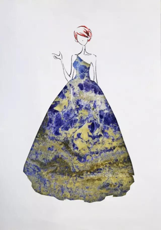 大理石紋理的裙子