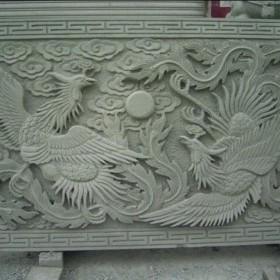 達州青石浮雕 龍鳳呈祥