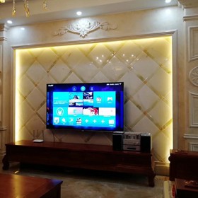 大理石羅馬柱背景墻 浮雕裝飾