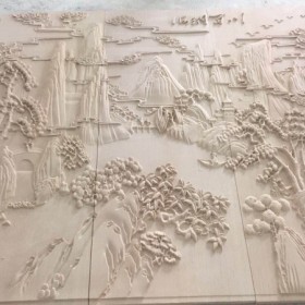 砂巖浮雕 海納百川