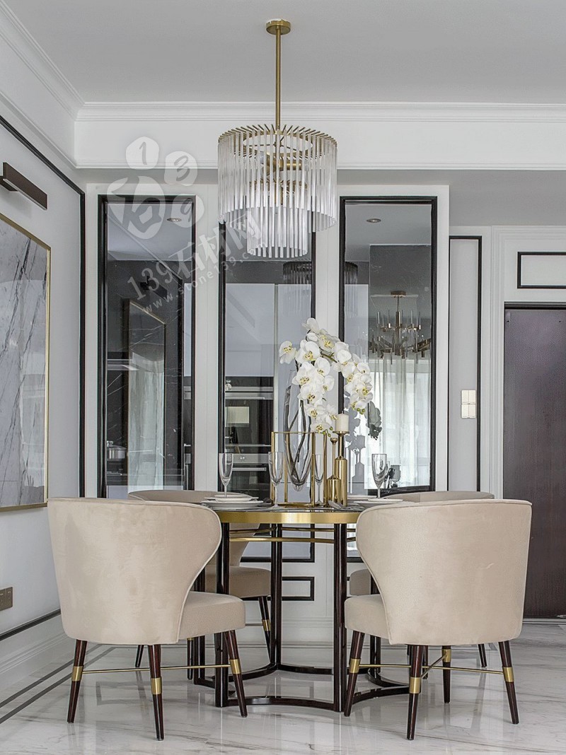 黃銅與大理石的組合 打造家居時尚