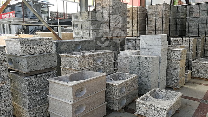 福建漳州洗衣池工廠樂晨石材批發花崗巖一體洗衣池