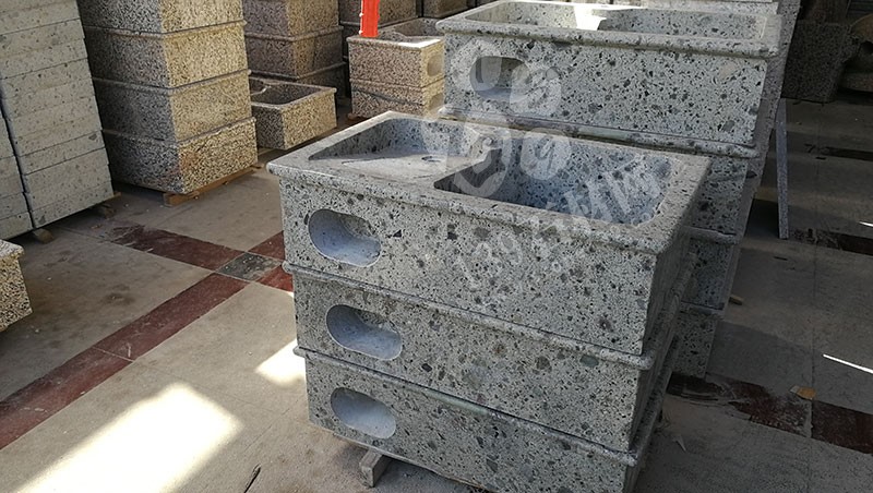 福建漳州洗衣池工廠樂晨石材批發花崗巖一體洗衣池