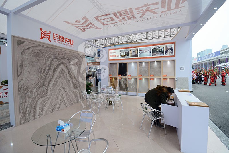 2019年廈門石材展-貴州巨鼎石業展館現場（A-W087展位號）