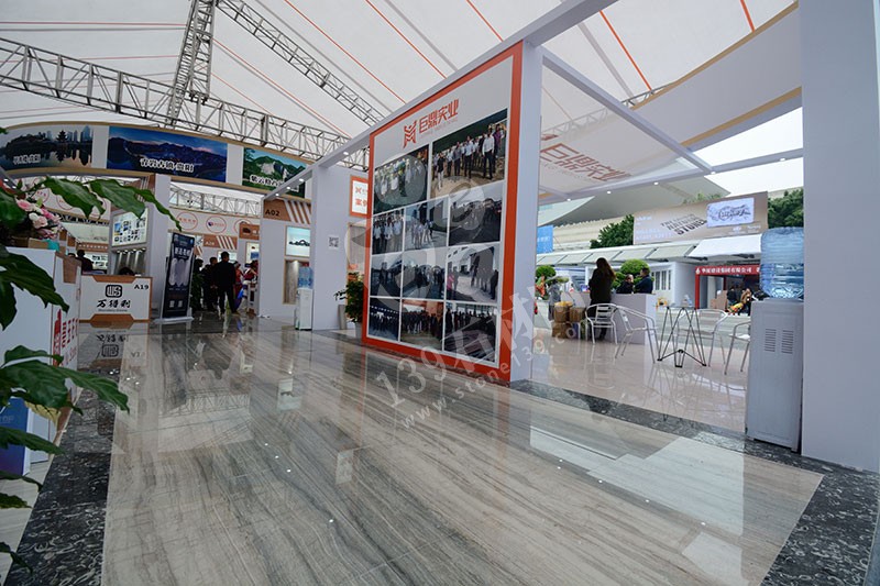 2019年廈門石材展-貴州巨鼎石業展館現場（A-W087展位號）