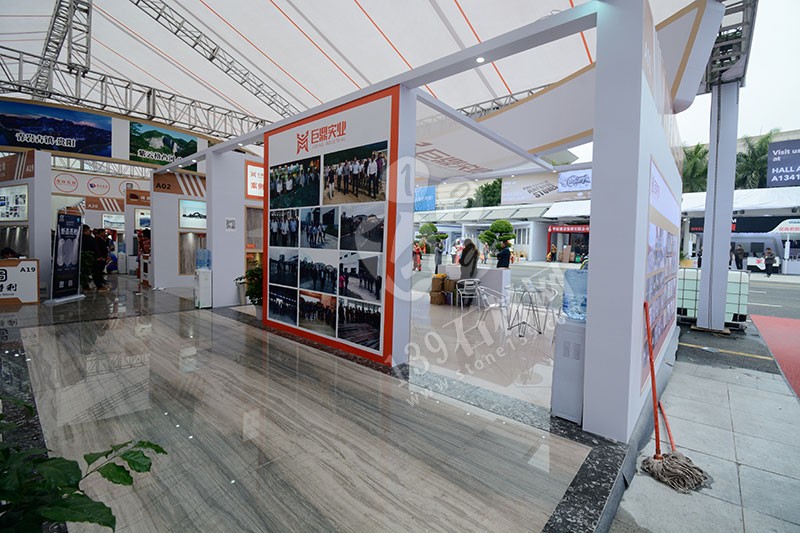 2019年廈門石材展-貴州巨鼎石業展館現場（A-W087展位號）