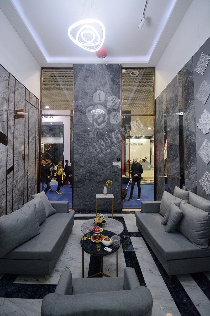 2019年廈門石材展輕奢風格大理石裝飾的展館 南輝大理石