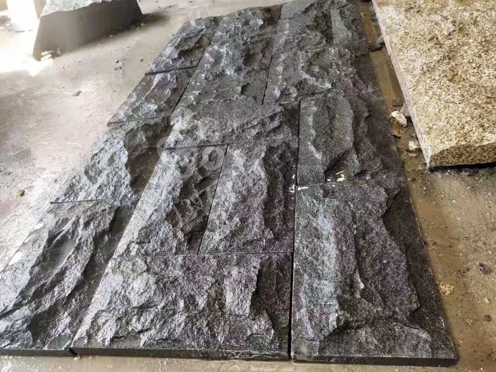 芝麻黑等黑色石材自然面復(fù)古背景墻裝飾 中國風的韻味 世界流行