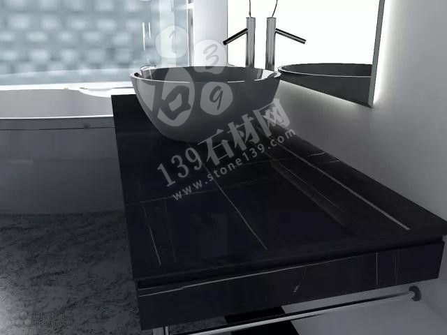 黑色石材帶根的三個品種（黑白根、茶玉、勞倫黑金）對比介紹