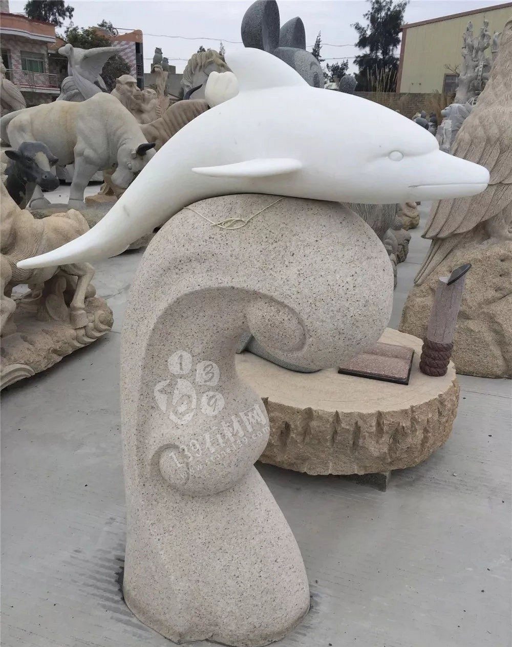 漁業石雕主題海洋生物館 寓意生動形象 栩栩如生