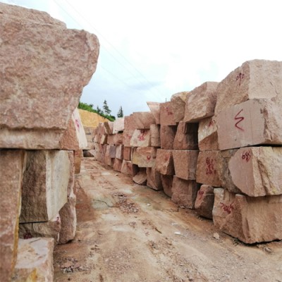 帝王紅光澤紅映山紅686石材荒料廠家批發