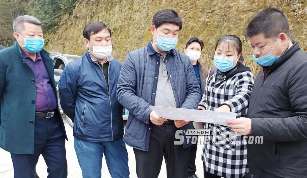 廣西資源縣縣長調研資源縣石材產業復工復產、發展整改等工作，附海浪花 浪花白  資江灰產品欣賞！