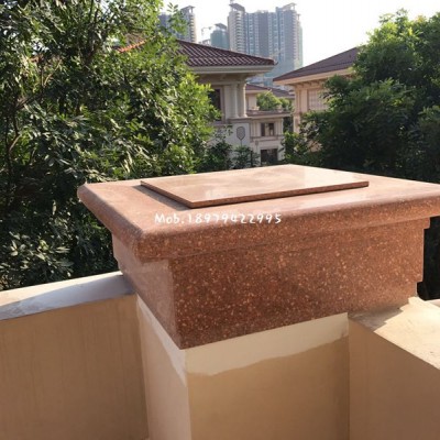 帝王紅石材浮雕別墅案例細節展示