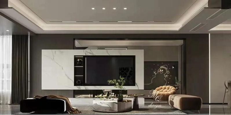 “懸空”石材背景墻怎么設計？怎么安裝？